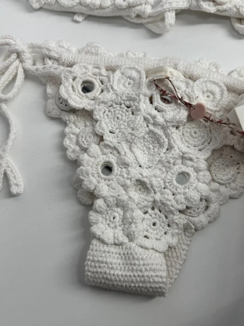 LoveShackFancy Ostelle Crochet Embellished Bikini Set - Size S/L Mixed NWT - Picture 5 of 13